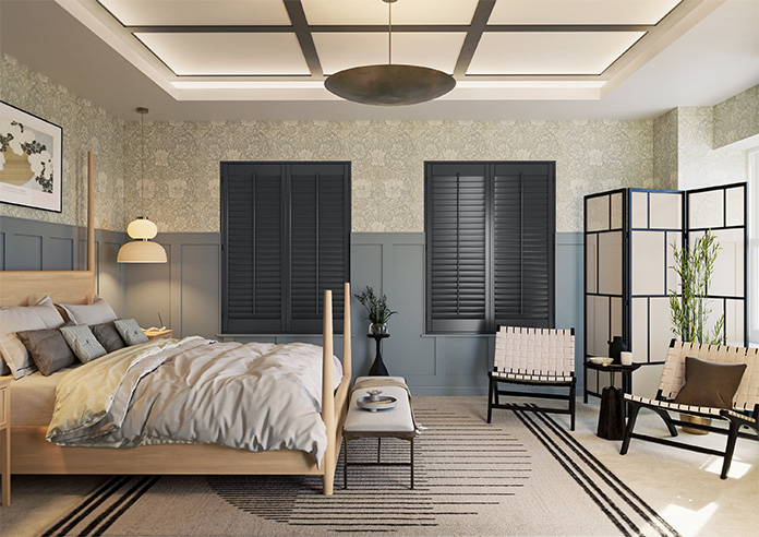 Kensington, Shadow Grey - Full Height Plantation Shutter - Image 9